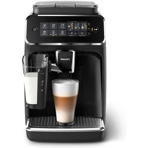 Philips 3200 Series Fully Automatic Espresso Machine, LatteGo Milk Frother, 5 Coffee Varieties, Intuitive Touch Display, 100% Ceramic Grinder, AquaClean Filter, My Coffee Choice, Black (EP3241/54)