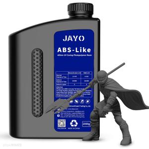 JAYO 2000G ABS Like Resin for 3D Printer, 405nm UV Curing Photopolymer Rapid 3D Resin for 2K 4K 6K 8K LCD/DLP/SLA 3D Printers, Non-Brittle & High Toughness & Low Shrinkage, 2KG Dark Grey