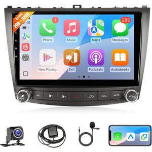 Leadfan Upgrade Car Radio for Lexus IS250 IS300 IS350 2006-2012, 10.1 Inch Android 11 Touchscreen Stereo with Wireless CarPlay Android Auto GPS Navigation/Back-up Camera/Bluetooth/FM/SWC