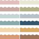 Containlol 236ft Boho Color Classroom Borders for Bulletin Board, Construction Scalloped Trim Bulletin Board Borders for Summer School Office Chalkboard Whiteboard Poster Decor (EXP 11/01/26)