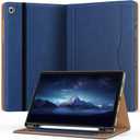 OKP Case for Samsug Galaxy Tab A11+ / A9+ Plus 11 inch 2026/2024 (SM-X230/X236/X238/X210/X216/X218), PU Leather Folio Cover with Multi-Angle Stand, Auto Wake/Sleep for 11" Tablet (Navy Blue)