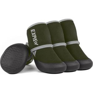 EXPAWLORER Waterproof Dog Shoes for Small Medium Large Dogs, Dog Shoes for Hot Pavement, Hiking Walking, Reflective Dog Booties for Outdoor Snow Rain Days, Anti-Slip Dog Boots & Paw Protectors (XXL)