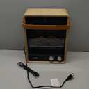 Shinic Portable Fireplace Heater for Indoor Use,1500W Fireplace Space Heater with Thermostat, Realistic 3D Flame & Crackling Sound, ETL Listed Home Office (Oak)