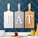 Barnyard Designs Hanging Eat Sign for Kitchen Wall Decor - Kitchen Wall Art Decor 6" x 15", Farmhouse Decorations for Wall, Rustic Eat Signs for Dining Room, Multicolor