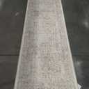 Light Brown Runner Rug 2'6"x8' Washable Carpet for Hallway Kitchen Vintage Distressed Non Slip Indoor Retro Floral Bedroom Accent Throw Long Rug Bathroom Office Laundry Dining Living Room