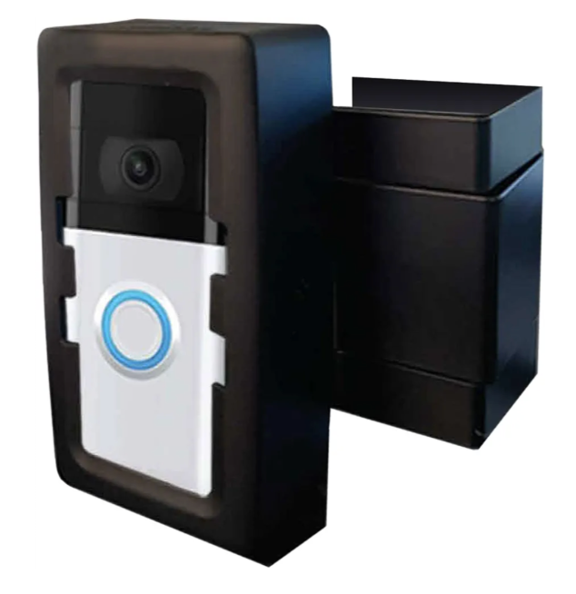 Anti-Theft Video Doorbell Door Mount, No Tools or Installation, Mounts Securely in Seconds, Compatible with Ring & Other Video Doorbells (Black)