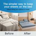 2 x Bed Sheet Holder Straps Fitted Sheet Strap Reliable Mattress Straps Keep Sheets in Place, Elastic Sheet Straps for Firm & Tight Holder for Corners Adjustable Strap for Twin/Full Size Mattress (13FT) (Black)