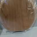 Wooden Toilet Seat Round with Metal Hinges, Wood Toilet Seat for American Standard Size Toilet Seats, Easy to Install