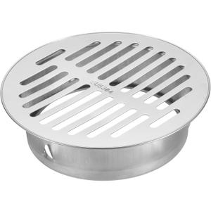 uxcell Floor Drain Cover, 5.7" 304 Stainless Steel Anti-Blocking Drain Cover Balcony Snap-in Drain Drain Strainers for Outdoor Bathroom Kitchen, 150 Flat Mouth