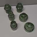 WELLIFE Taper Candle Holders-Candlestick Holders, Green - Set of 6 for Wedding, Party & Table Centerpiece Decor