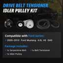 Engine Serpentine Drive Belt Tensioner Idler Pulley Kit,Compatible with Ford Mustang 2005 2006 2007 2008 2009 2010 4.0L V6