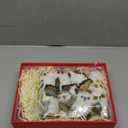 HyDren 8 Sets Christmas Owl Box Owl Ornaments Gift Mini Fur Stocking Stuffers Woodland Animals with Bases Hanging Furry Gift Pet for Christmas Tree Decoration Operation Xmas Toys Lover Gifts (3.15 Inches)