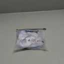 Verdusa Girl's 3 Piece Cute Swimsuit Bow Bikini Set Halter Triangle High Waisted Bathing Suit with Cover Up (Blue and White, for 10Years)