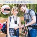 LEMOISTAR Portable Mini Waist Clip Belt Fan, 5000mAh Battery Operated Hand-free Wearable Necklace Fan, Max 20H Working Time, 3 Speeds, Rechargeable USB Personal Cooling for Garden Traveling
