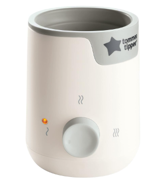 Tommee Tippee Easiwarm Bottle Warmer, Warms Breast Milk and Formula Bottles to Body Temperature in Minutes, Automatic Timer, OneDial Operation, White
