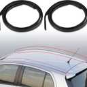 JDMON Roof Drip Molding Strips Weatherstrip Compatible with Toyota Yaris Hatchback 2007 2008 2009 2010 2011, Replace 75551-52130, Left and Right, 2 PCS