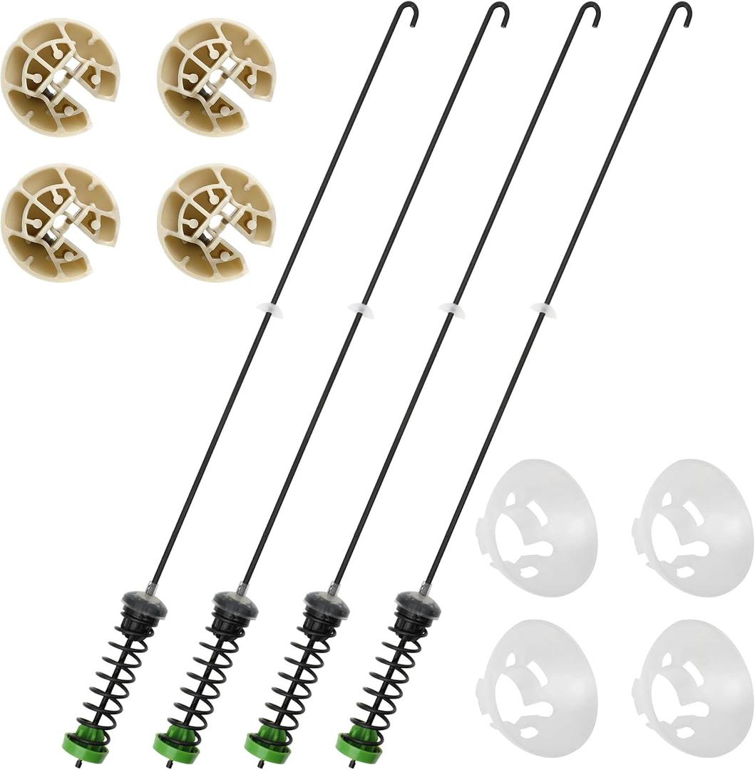 23.6'' W10780051 W10780048 PS11703290 Washer Suspension Rod Kit Compatible with Whirlpool Maytag Kenmore Washing Machines, Replaces W10257085, W10257086, W10317708, W10317709, W10748951, W10821943, UUY51136