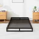 5 Inch Twin Size Box Spring – Heavy Duty Metal Twin Bed Base
Low Profile Strong Metal Frame Mattress Foundation with Fabric Cover, Non-Slip, Noise-Free, Easy Assembly, Black, Twin
