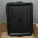 Restaurantware-LID ONLY: RW Clean 23.2 Inch x 16.9 Inch Bus Tub Lid, 1 Snap-On Lid For Bus Box - With Handles, Black Plastic Restaurant Tub Lid, Bus Tub Sold Separately