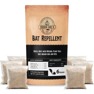 Cousin Carls Maximum-Strength Bat Repellent  Scented Pouches to Keep Bats Out of Your Home (6-Pack) (0.88 Ounce (Pack of 6))