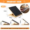 Cinnvoice 5 Packs Dog Ramp for Stairs Adjustable 5.5 to 7.48 Inch Height Foldable Wooden Pet Ramp with Non-Slip Carpet Surface for Indoor Small Dogs Cats Senior Pets (11.81 Inches/ 30 cm)