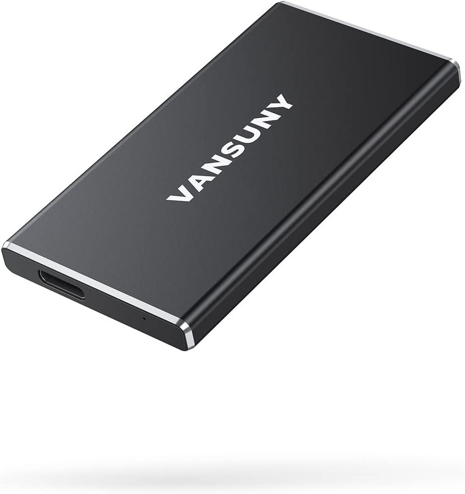 Vansuny 500GB Portable External SSD, USB 3.1 Gen2 450MB/s HighSpeed Data Transfer, Metal USB C Mini Portable External Solid State Drive for PC, Laptop, Phones and More