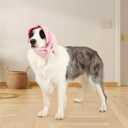 Dog Calming Hoodie, Reducing Noise Wrap, Dog Ear Muffs Noise Protection (L-Head Circle(17.7"~23.6"), Pink)