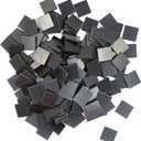 200 Pieces Black Mosaic Tiles, Opaque Square Mosaic Tiles for Crafts Bulk, Stained Small Acrylic Tiles for Mosaic Projects Supplies Home Decorations (15 x 15 mm)
