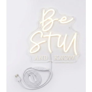 Be still and Know Neon Sign Dimmable Neon Signs for Wall Decor Inspirational LED USB Light Up Sign for Christian Home Decor Jesus Wall Art Bedroom Living Room Be Still And Know That I Am God Gifts