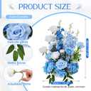 Giegxin 4 Pcs Standing Wedding Aisle Flowers Floral Arrangements, Bule | Artificial Rose Arrangements for Ceremony Church Backdrop, Chair Decorations for Reception Outdoor Indoor Event