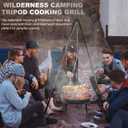 campfire grill, campfire tripod with a barbecue basin, suitable for outdoor travel and gatherings (chain)