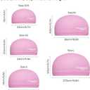 COOLMATE Fabric Swim Cap for Women, Men & Kids Silicone Water Resistant Layer, Lightweight Cloth Cap for Pool & Lap Swimming Non-Slip Comfortable Fit, Gift for Swimmers (1 Pack) (Pink, XS)