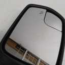 Left Driver Side Mirror Fits 2015 2016 2017 2018 2019 2020 2021 2022 2023 2024 Ford Edge With Manual Folding Power Glass Heated Turn Signal Puddle Light Black Replace#JT4Z-17682-CA(7Pins)