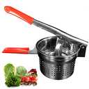 ZECARFA Stainless Steel Vegetable Squeezer, Upgrade Non-Slip Red Silicone Handle,Filling Pancakes,etc. (Upgrade 40oz)