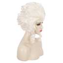 Queen Wig Platinum Blonde Beehive Wig 18th Century Baroque Hair for Women Lady Natural Synthetic Victorian Cosplay Party Costume Hair