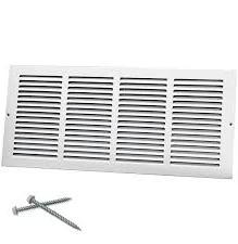 Repa Market Black Air Vent Cover 20" x 8" Inch (Outer Dimensions) - Steel Return Air Grilles - for Ceiling and Sidewall - HVAC - with Protection Screen (19.68" x 7.87" Inch)