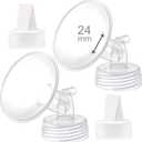 Maymom Compatible 24mm Flange & Duckbill Valve for Spectra S1 Spectra S2 Breastpump Not Original Spectra S2 Accessories Not Original Spectra Pump Parts Replace Spectra Duckbill, Replace Spectra Flange