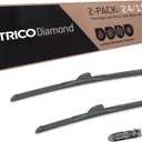 TRICO Diamond 24" + 18" Super Premium Automotive Replacement Windshield Wiper Blades (Set of 2), Passenger and Driver Side All-Weather Beam Wiper Blades for Select Vehicle Models (Item #25-2418)