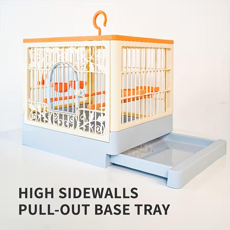 Birdcage Sea Salt Blue, Bird Habitat Cage Bird House with Perch for Home Garden Placement