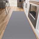 Color&Geometry Anti Fatigue Cushion Kitchen Mat for Floor -17"x94",Long,Easy Clean, Water & Oil Proof, Anti Slip, Foam Rubber Runner Rug for Front Sink Comfort Standing,Grey