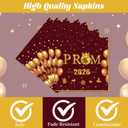 Prom Graduation Decorations 2026 - 96 Pcs 2026 Graduation Decorations Party Supplies, Red Golden Plates Napkins Forks Tableware Set for Prom Table Decor, Graduate Party Decor 24 Guests