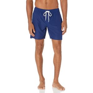 Amazon Essentials Men's 7" Quick-Dry Swim Trunk (Large, Navy)