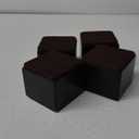 4 Pcs Self-Adhesive Furniture Bed Risers, Square Heavy Duty Carbon Steel Table Sofa Risers Adds 2" Height with Felt Pad, Black