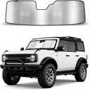 Windshield Sunshade Compatible with Ford Bronco (Not for Bronco Sport) 2021-2026 Car Windshield Foldable Sun Shade,Heavy Duty Reflective Aluminum Film Car Sun Shade UV Protection
