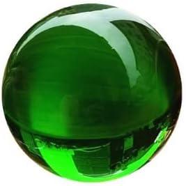 CHENGXINWENHUA Decorative Orbs for Bowls and Vases Set of 1Diameter 3" Crystal Sphere Ball,Camera Sphere and Photography Orb (Green-1)