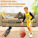 Silent Basketball Size 7 with Fabric Cover, 600g Airless Basketball for Quiet Dribbling and Indoor Training, Pro PU Foam Ball for Adults and Children, Ideal Gift for Birthdays or Christmas