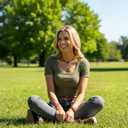 Women Short Sleeve Tops Ribbed Knit Slim Fit U Neck Top Basic Tee Shirts for Summer Casual Trendy Blouse (Green, M)