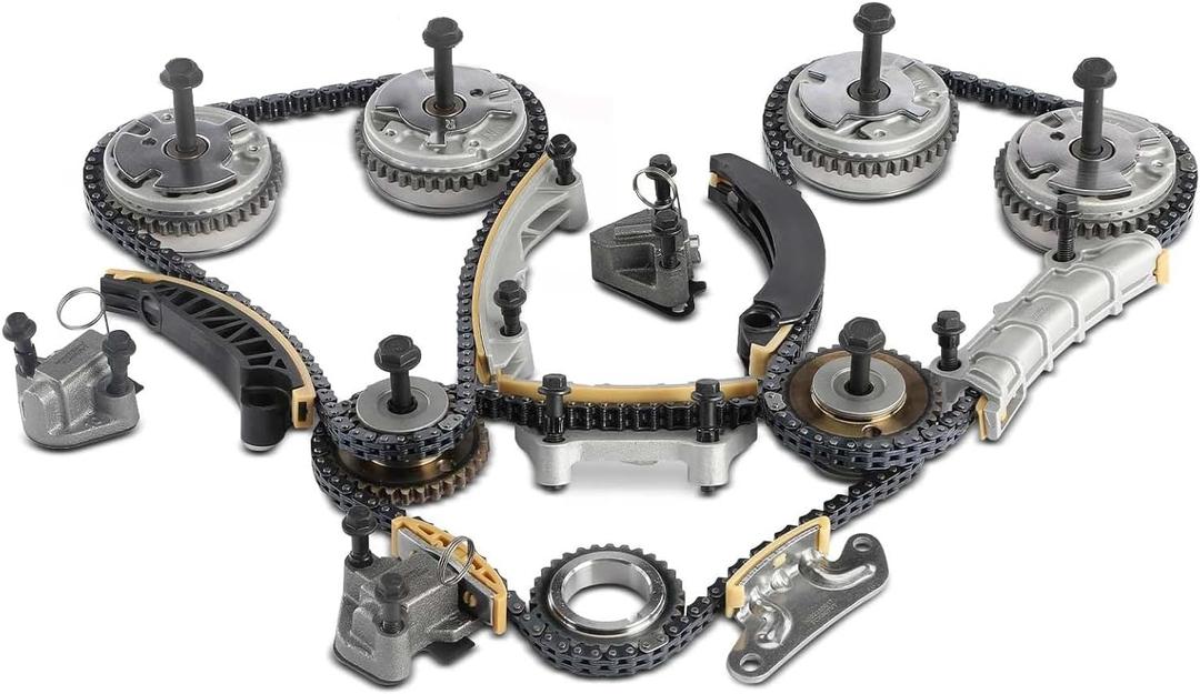 AUCERAMIC 3.6L Timing Chain Kit with VVT Sprocket Fit for Chevy Equinox Malibu Traverse GMC Acadia Cadillac ATS CTS SRX STS Buick Enclave 2.8L 3.0L 3.6L Replace # 9-0753S