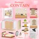 DIY Miniature House Kit, Dollhouse Kit, Miniature Kit, DIY Mini House Building Kit for Adult Teen, Tiny Room Making Kit Craft Hobbies Gift, Cozy Dream Bedroom