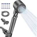 Feelso with Handheld & Filter, 3 Spray Modes, 5 Replacement Filters, Hydro Jet Power Wash for Hard Water, On/Off Switch & Pet Bathing Showerheads, Water Saving, Easy Installation